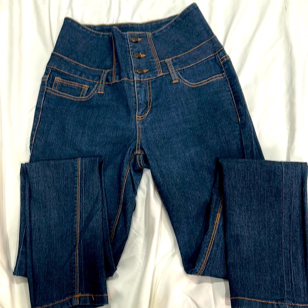 Junior size 7, brand Cello Jeans,blue color only one used it’s like new